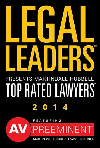 legal leaders presents martindale-hubbell top rated lawyers 2014 featuring AV preeminent